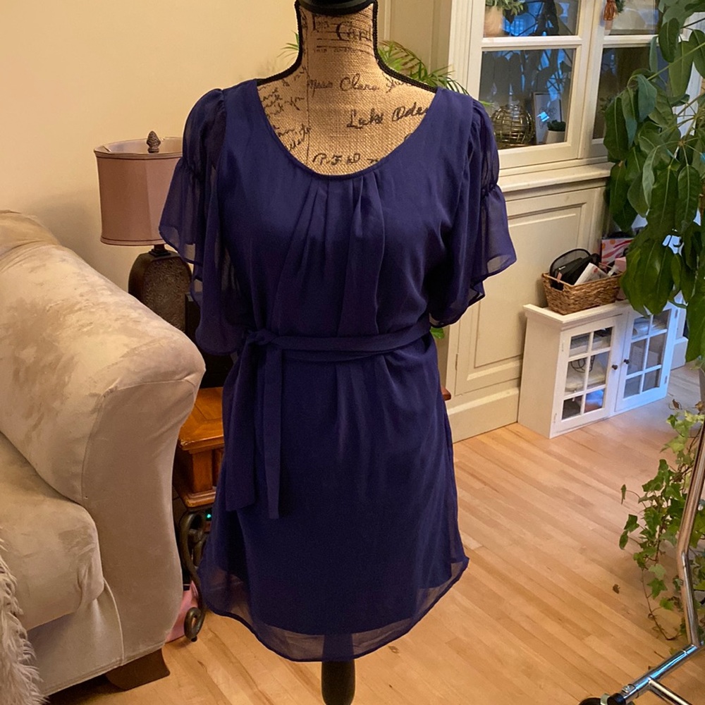 Cotton Candy blue belted dress